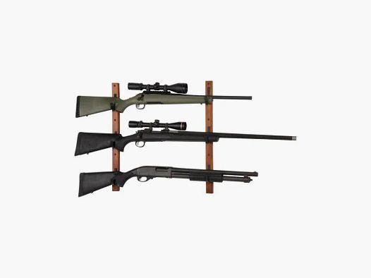 Wandhalterung für 3 Waffen aus Holz und Stahl - 315.0650