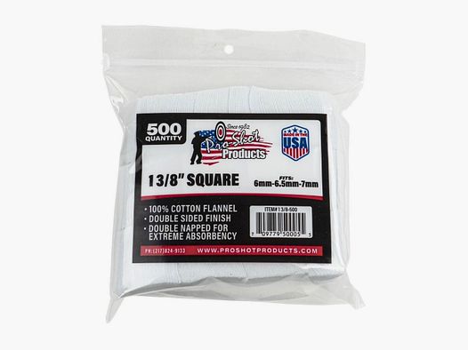 500 parches 1 3/8" cuadrados 6-7mm