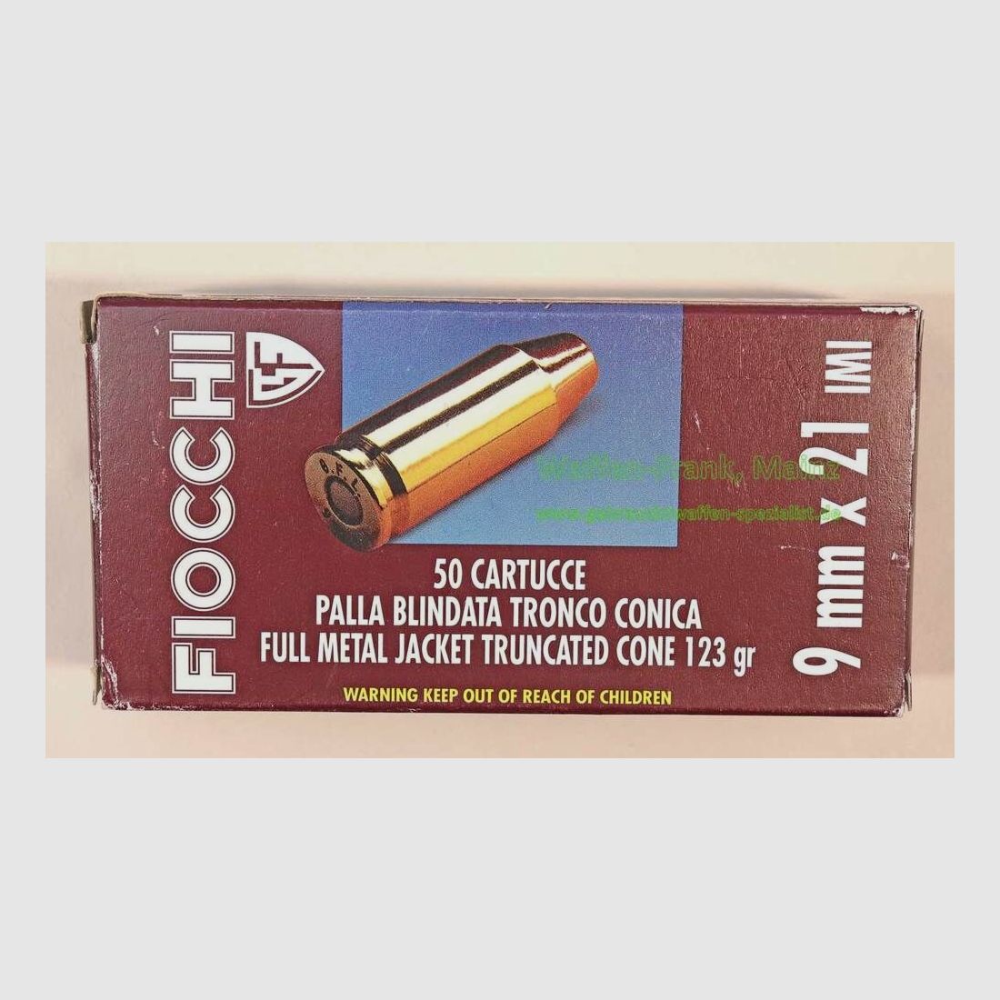 Fiocchi - Cartuchos de pistola italianos 9 mm x 21 IMI