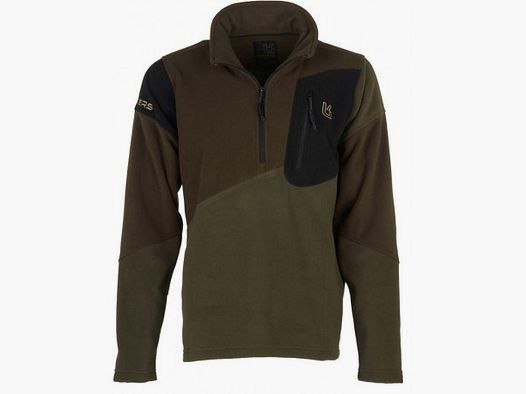 Lupetto Mikropile Univers grün und braun Modell Puma Halbzip Art. 94408 388 UNIVERS