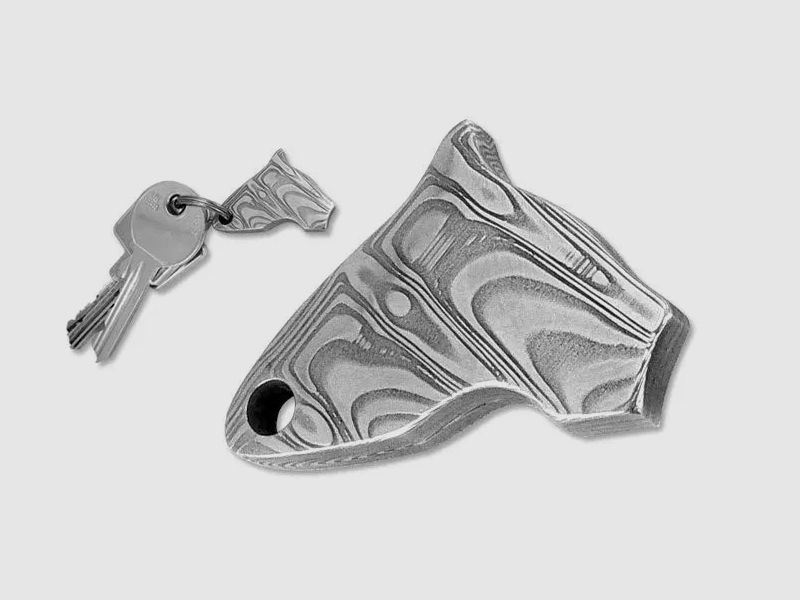 PUMA head keychain, damask