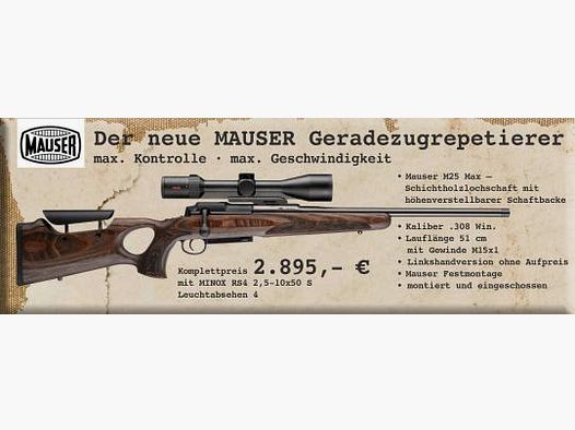 Mauser M25 in .308 Compleet Aanbod