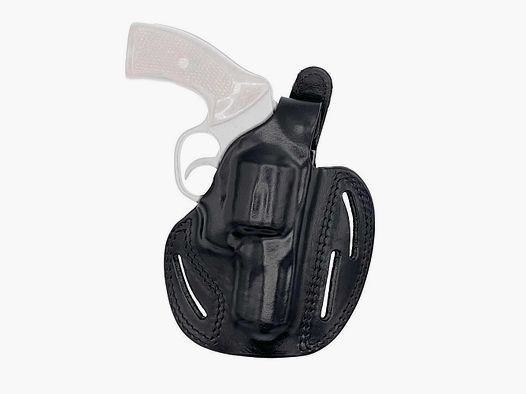 Pancake Holster mit zwei Tragepositionen 3" S&W K-frame, HW 357, Ruger,Taurus Schwarz Rechtshänder