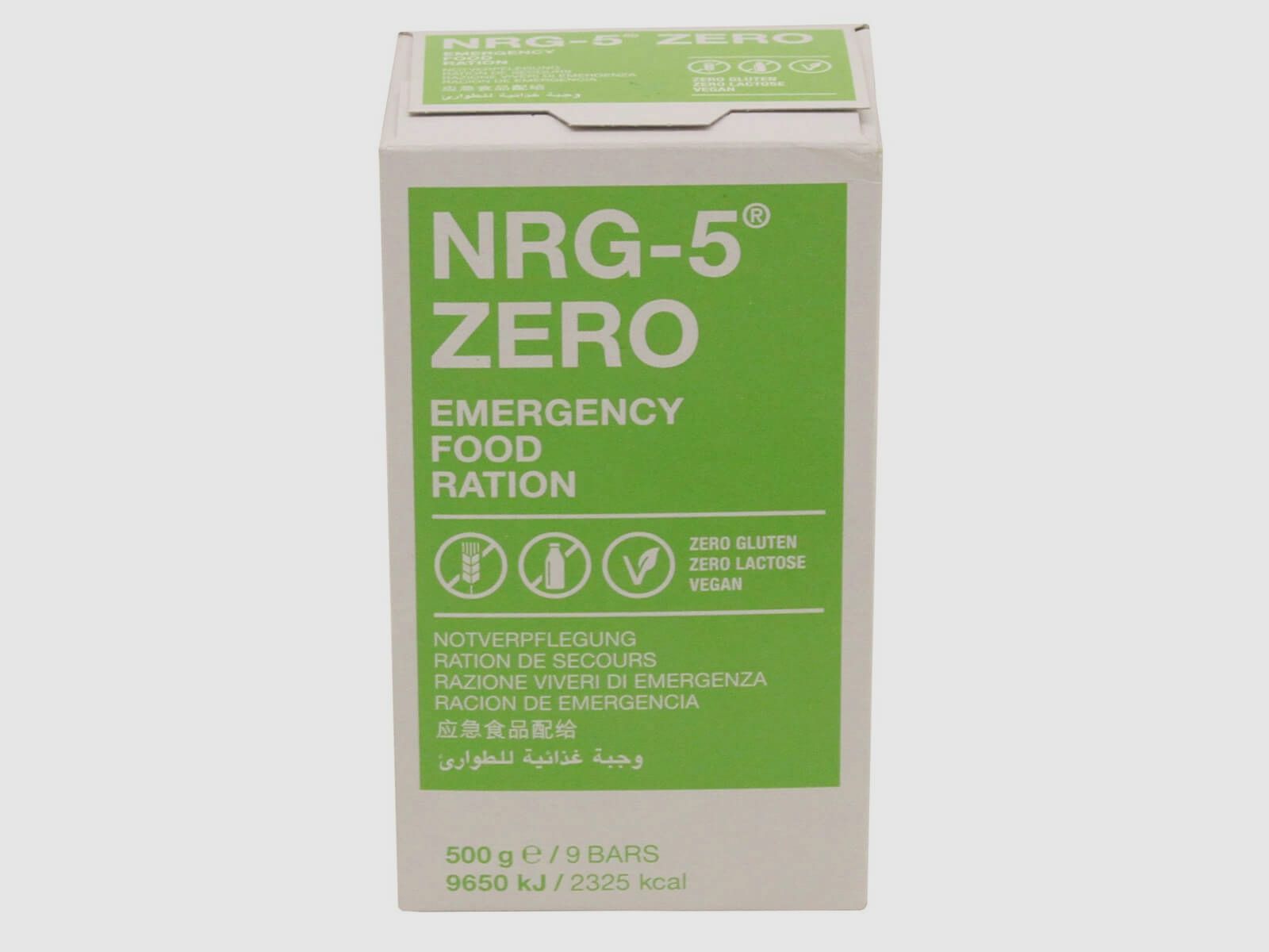 NRG-5 ZERO alimentazione di emergenza, 500g (9 barrette)