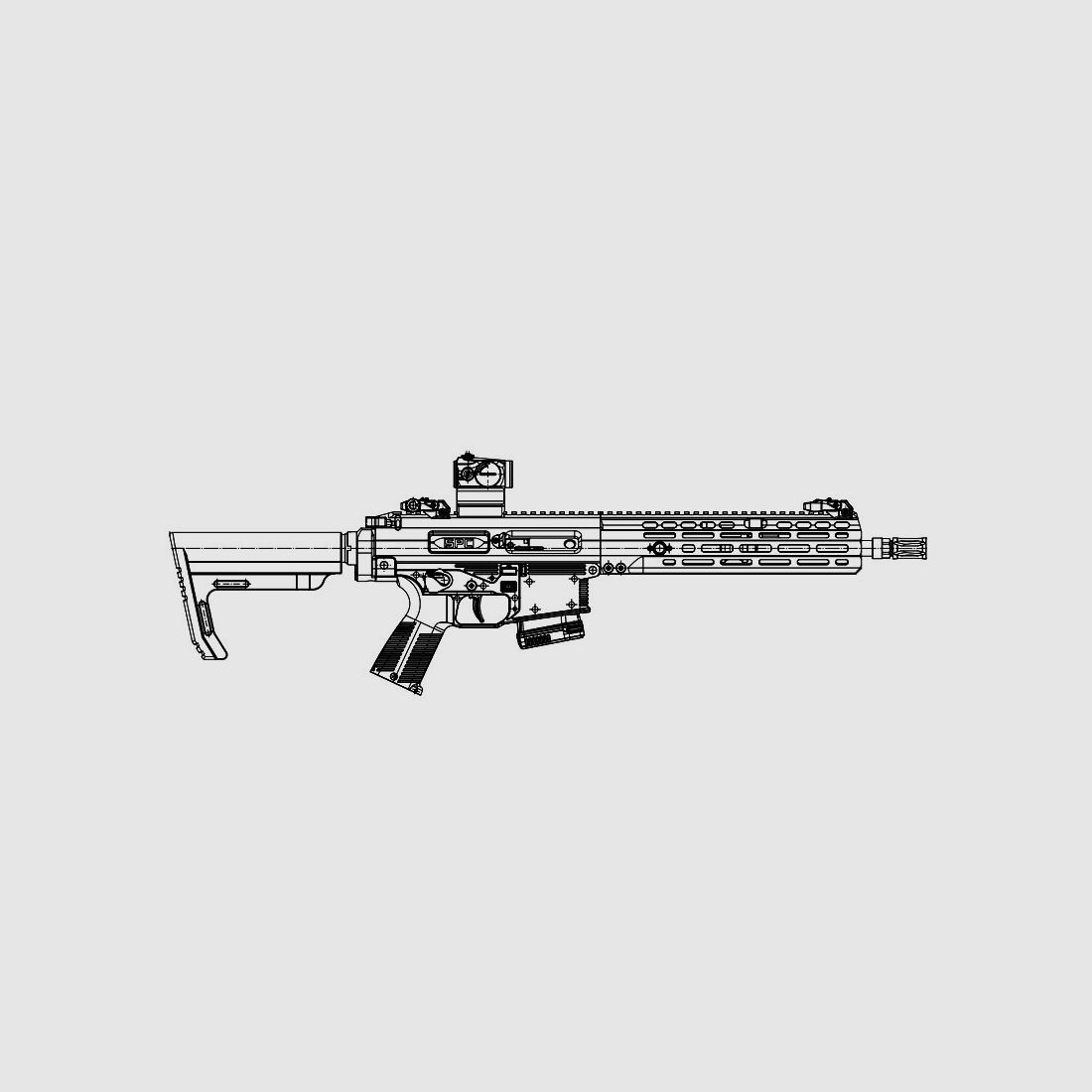B&T SPC223, senza Aimpoint