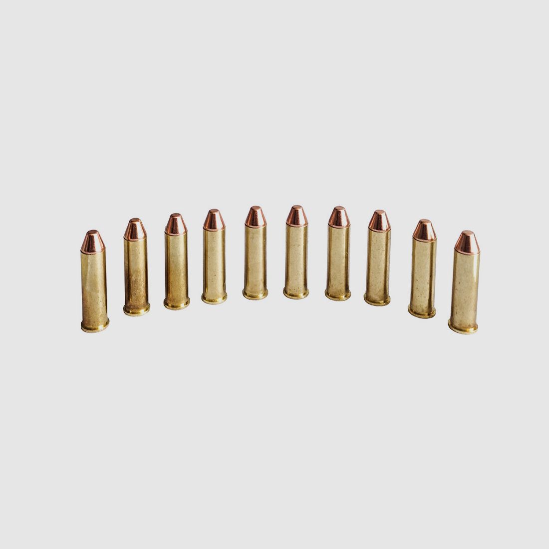 Dekopatronen Revolverpatronen .357 Magnum, Vollmantel Kegelstumpf, blinde Originalpatronen, 10 StĂĽck (P18)
