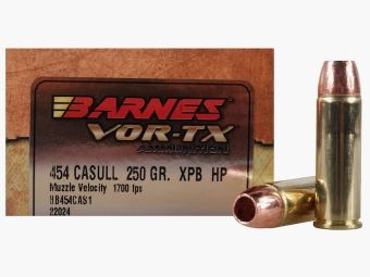 Barnes VOR-TX .454 Casull 250GR XPB Hollow Point 20 cartridges