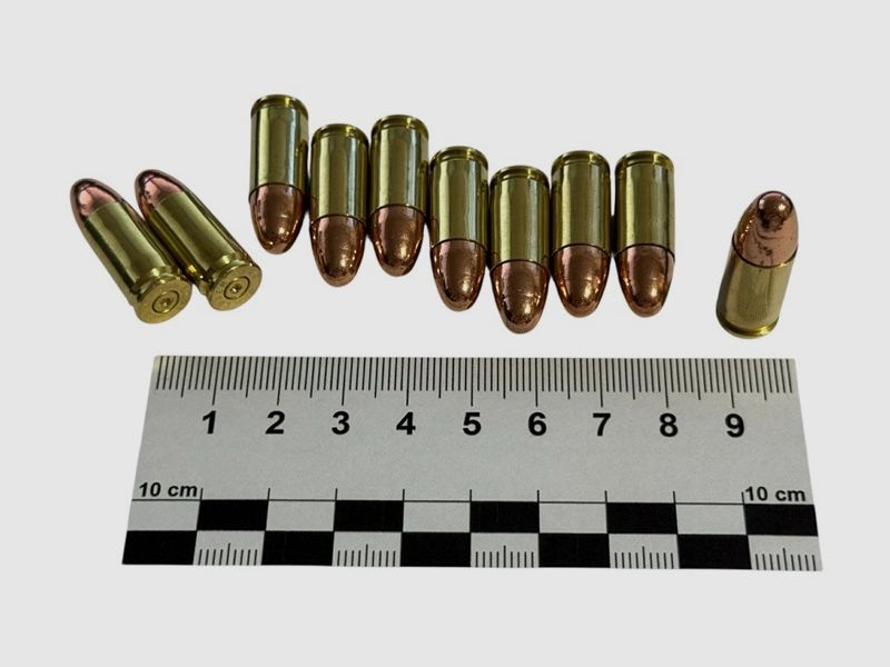 10 sztuk dekomisjonowanej amunicji 9x19 / 9mm Parabellum