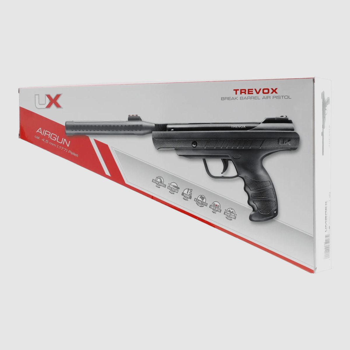 UX Trevox Gaskolben Pistole 4,5 mm Diabolo < 6,0 J Schwarz