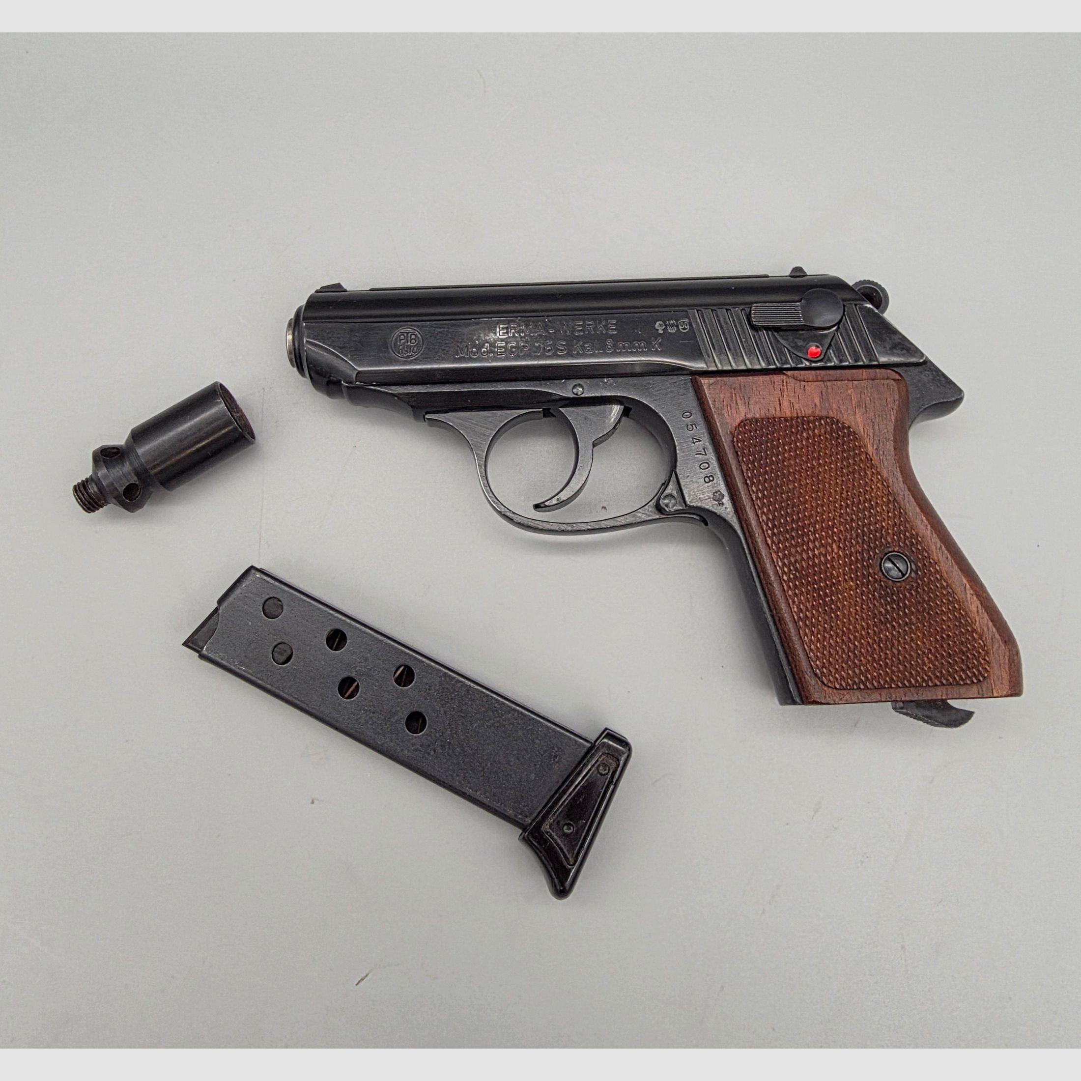 SRS blank firing pistol Erma EGP 75 S proof 1980 in caliber 8mmK PTB 69/4