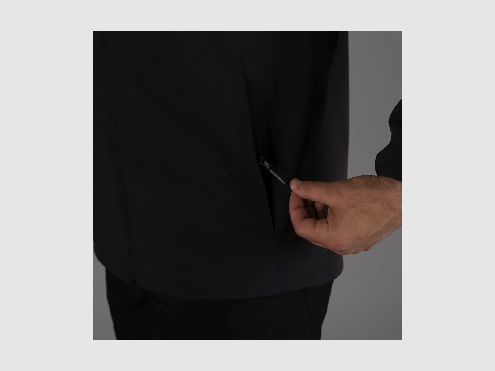 CMP Herren Jacke aus zwei Lagen Stretchgewebe Anthrazit