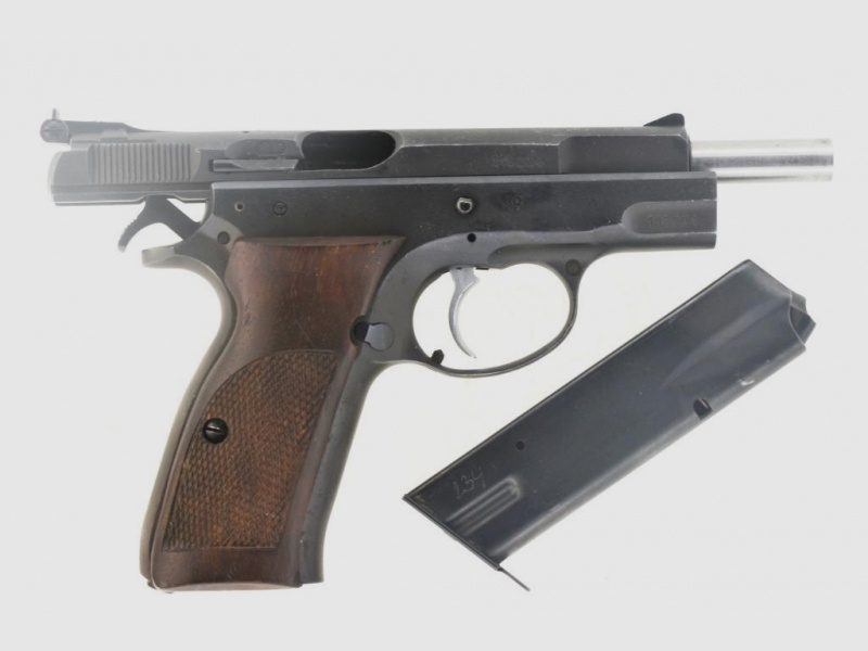 Pistole Sportpistole Matchwaffe Ceska CZ 75 Kal. 9 mm Luger, Uhersky Brod 1985, sehr schön!!!