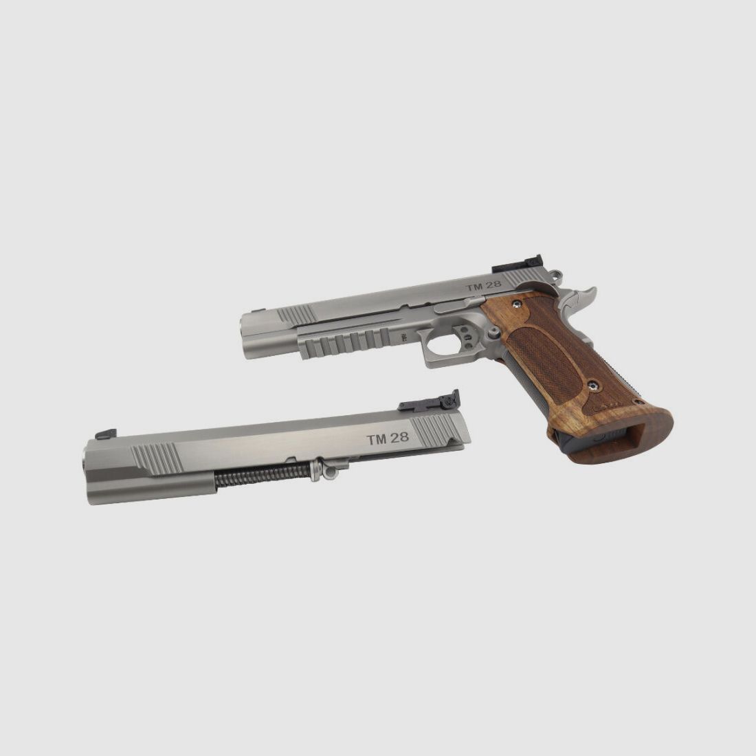 STP TM 28 6.0 con empuñadura Nill Match-German-Master y sistema intercambiable TM 6.0 9mm Luger y mira BOMAR