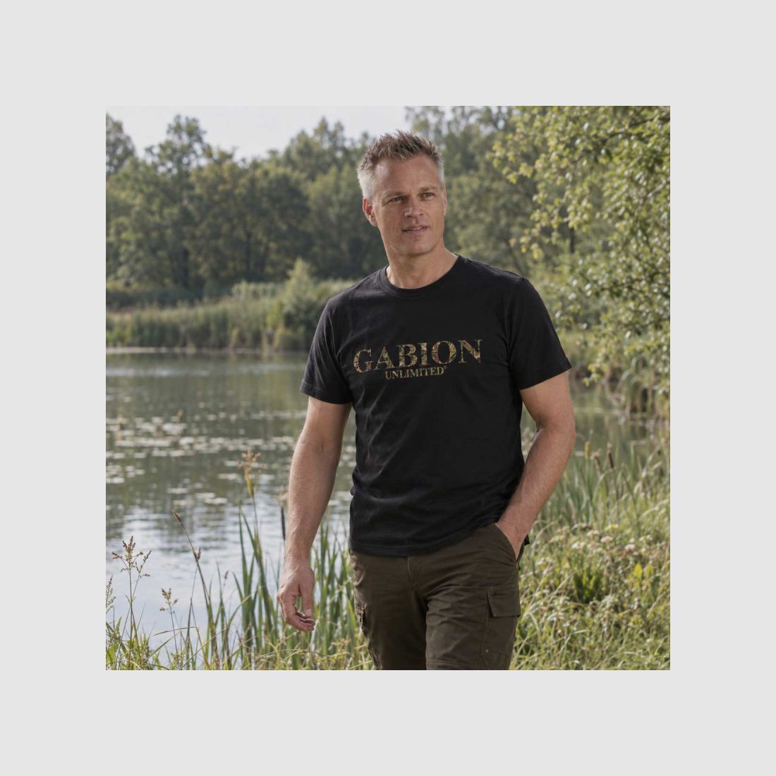 Gabion Baie black tubular short sleeve T-shirt, image 3 of 7