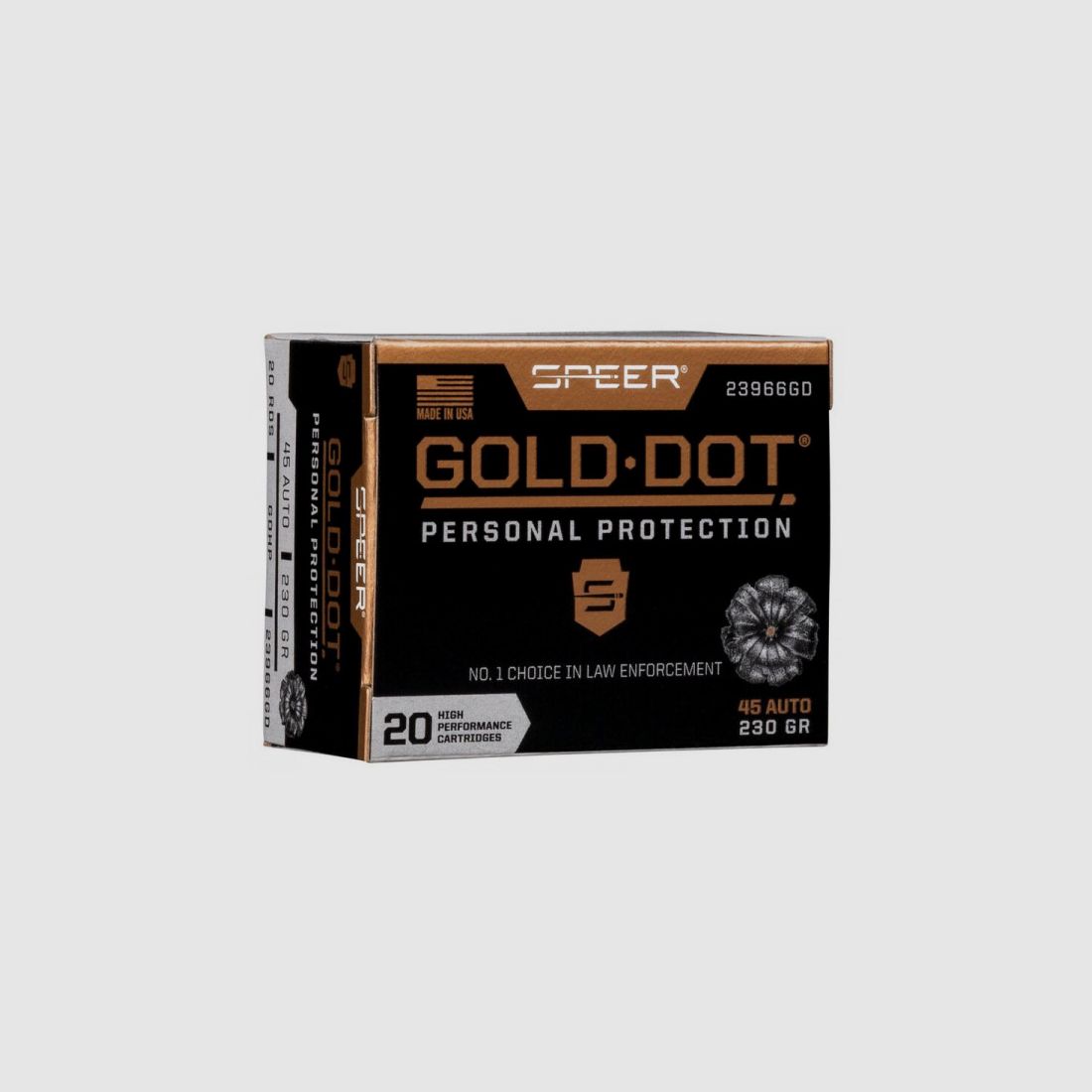 SPEER LAWMAN GOLD DOT .45 AUTO - 230 GRS - HP - 20 SCHUSS