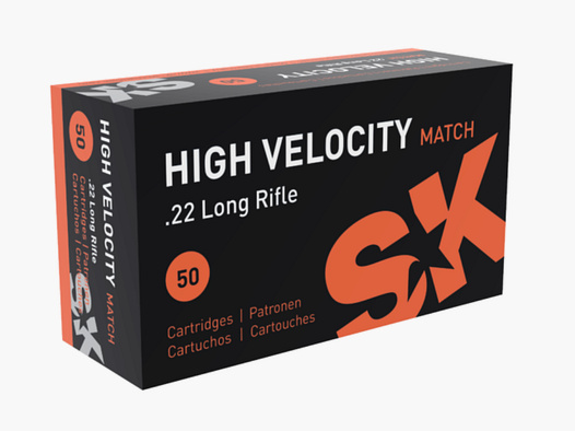 SK HIGH VELOCITY MATCH .22LR 2.59g 40gr 50pcs.