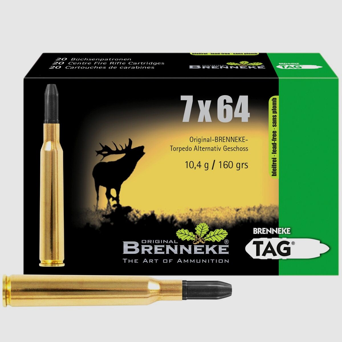 Brenneke 7×64 TAG 10,4g/160grs. – 20 Stk.
