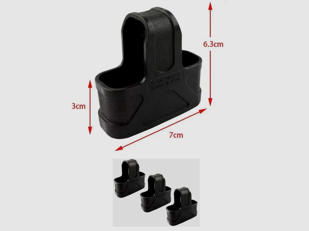 3 pcs. magazine slings magazine cover magazine grip 5.56 NATO faster magazine change, secure grip
