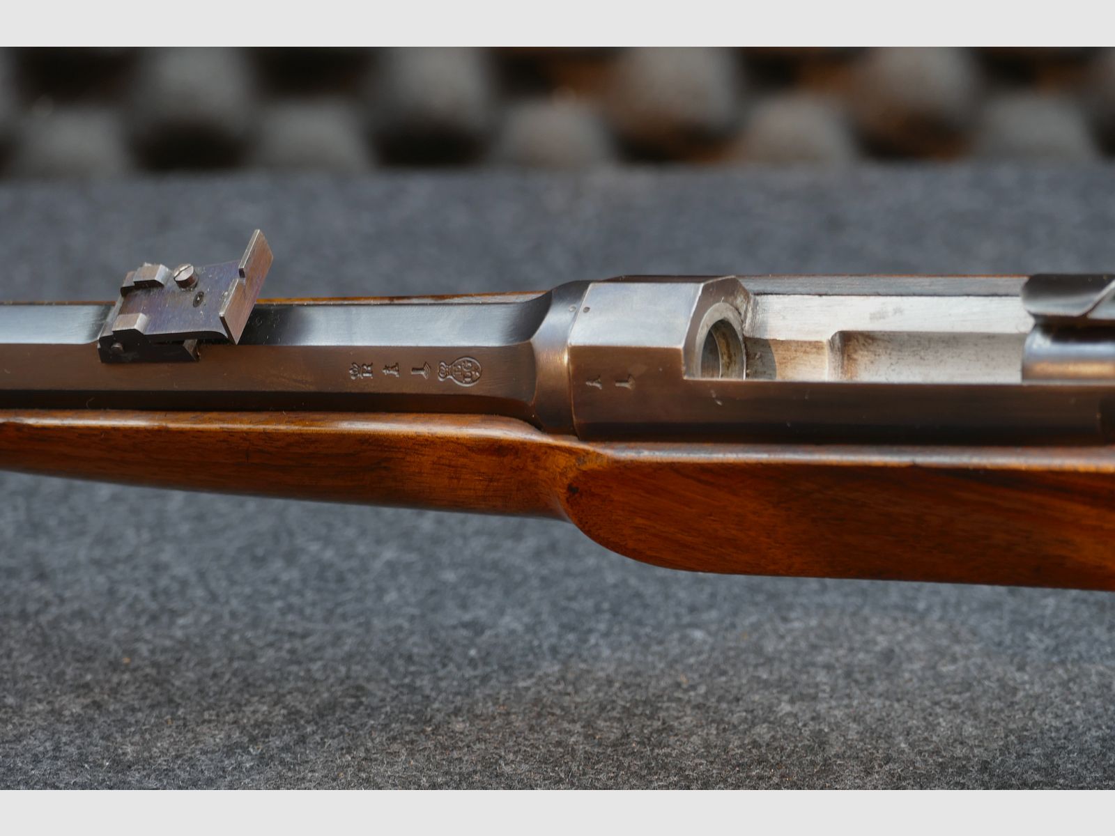 Kolekcjonerski egzemplarz: pojedynczy karabin na bazie Beaumont — 11.3×50R / 11×52R Beaumont Holandés 1878 Dutch Beaumont