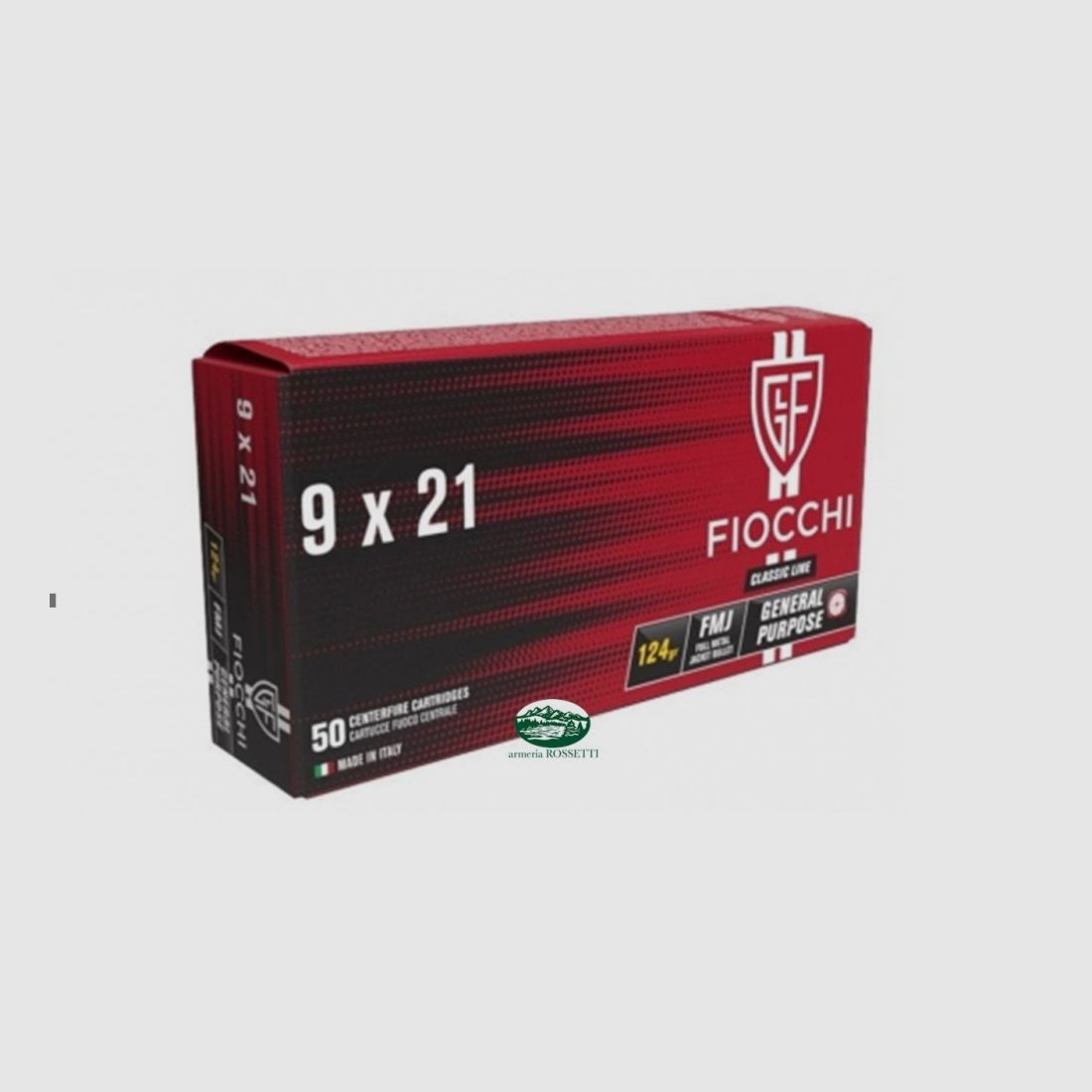 FIOCCHI Munition Kal.9x21 FMJ - 124gr