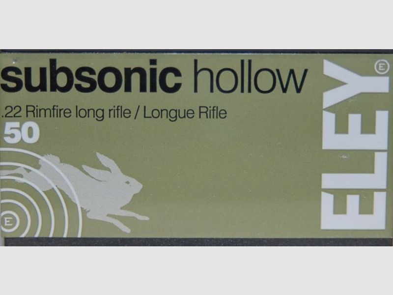 .22lr Eley Subsonic Hollow Point