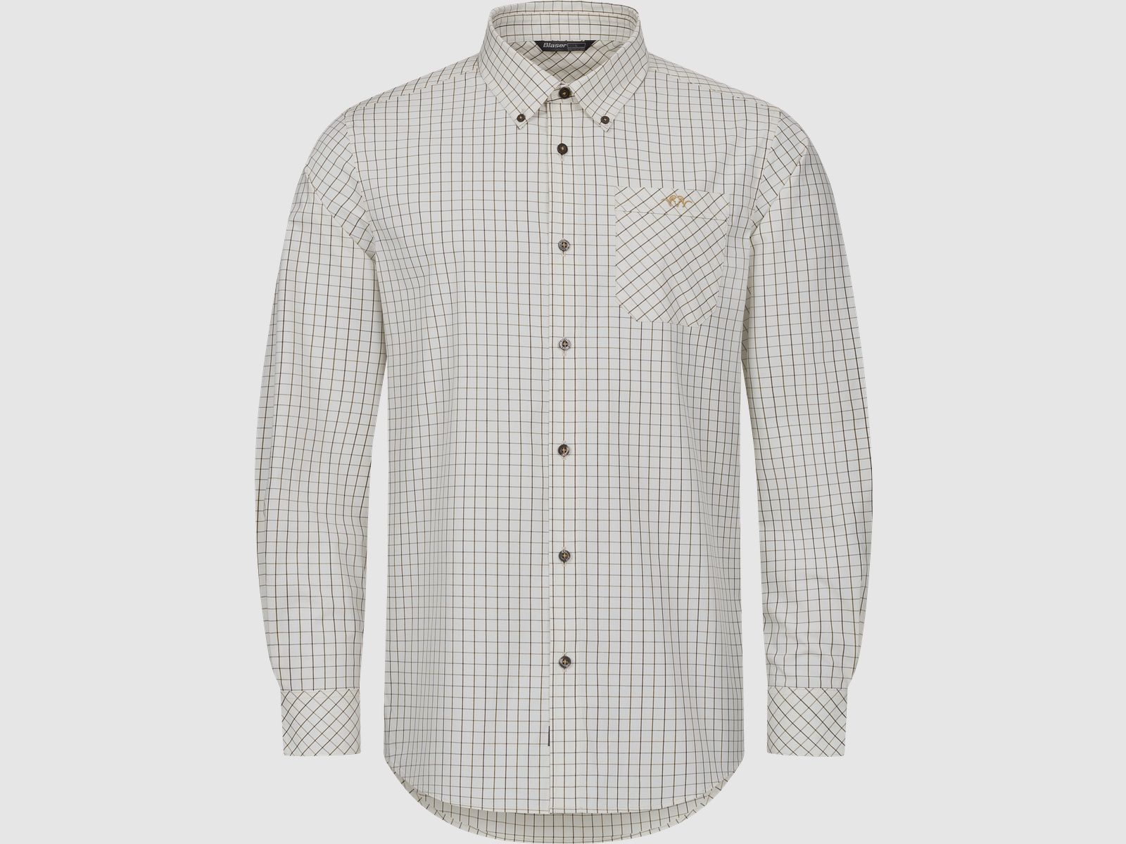 Chris Shirt Men Cream/Brown Checked XXL