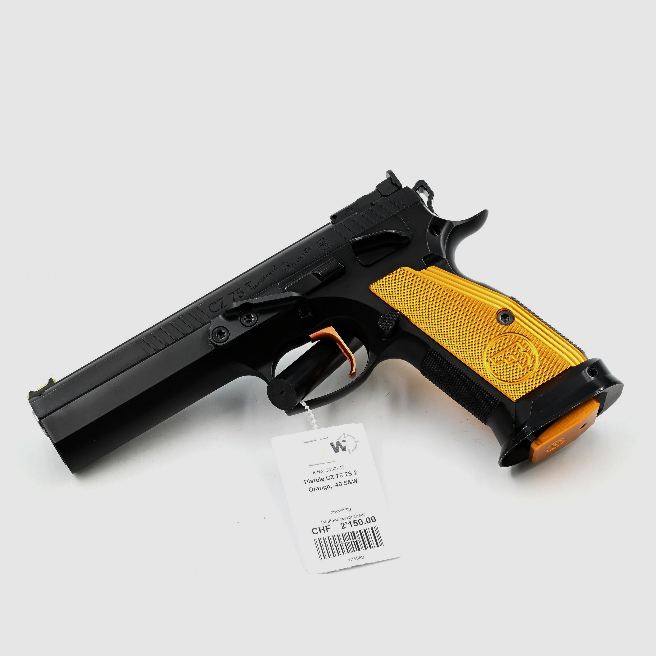 Pistola CZ 75 Tactical Sport, Orange, usata, .40 S&W, mire LPA, immagine 1 di 2