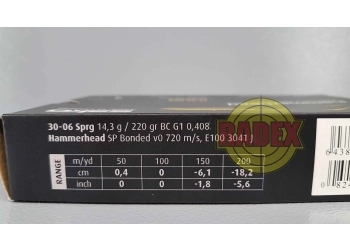 Amunicja SAKO kal. .30-06 Hammerhead 14,3 g, zdjęcie 2 z 3
