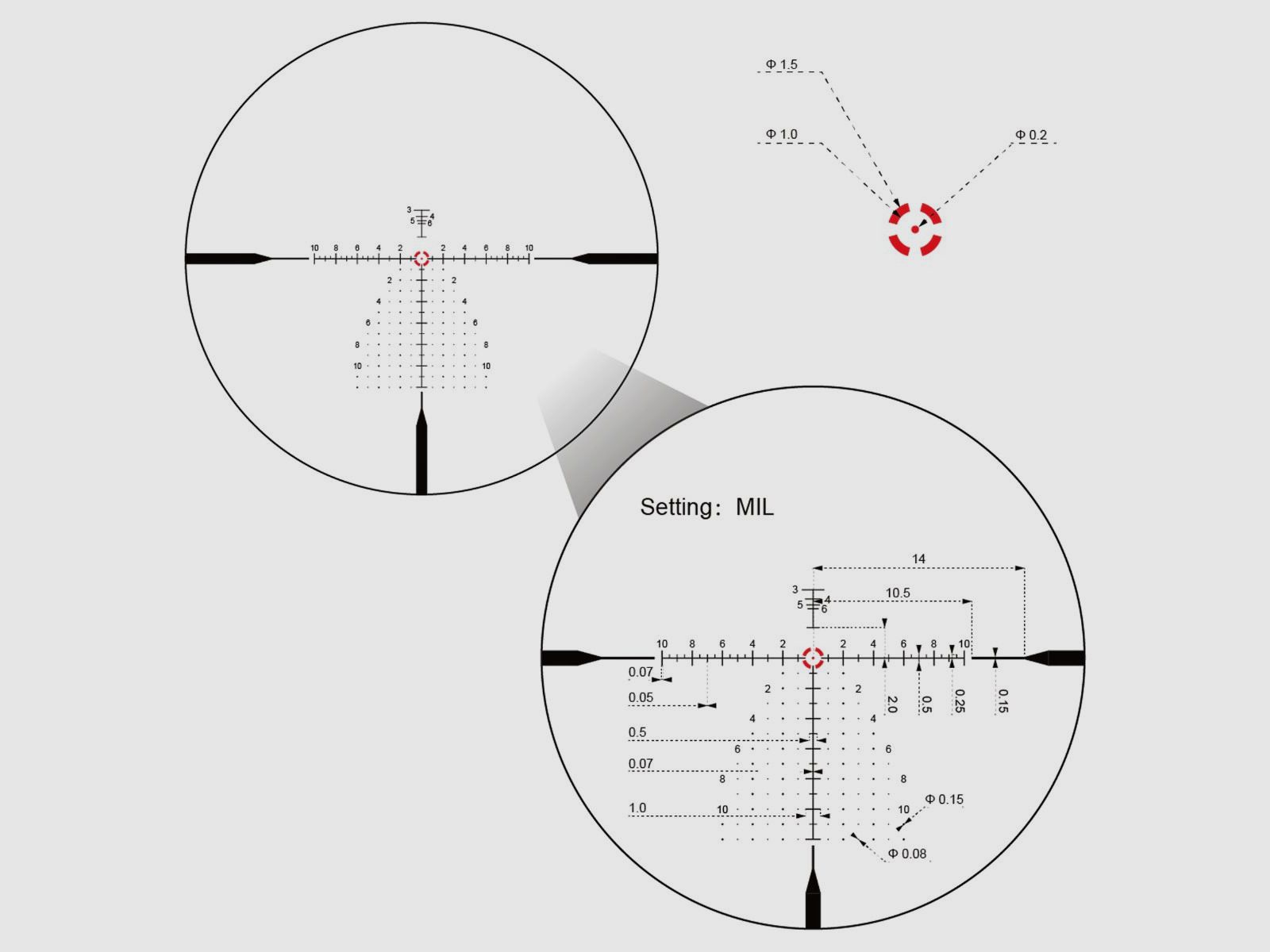 Vector Optics - Visor telescópico Continental X10 1-10x28 ED RAR-C - 34 mm - SCFF-62, imagen 9 de 10