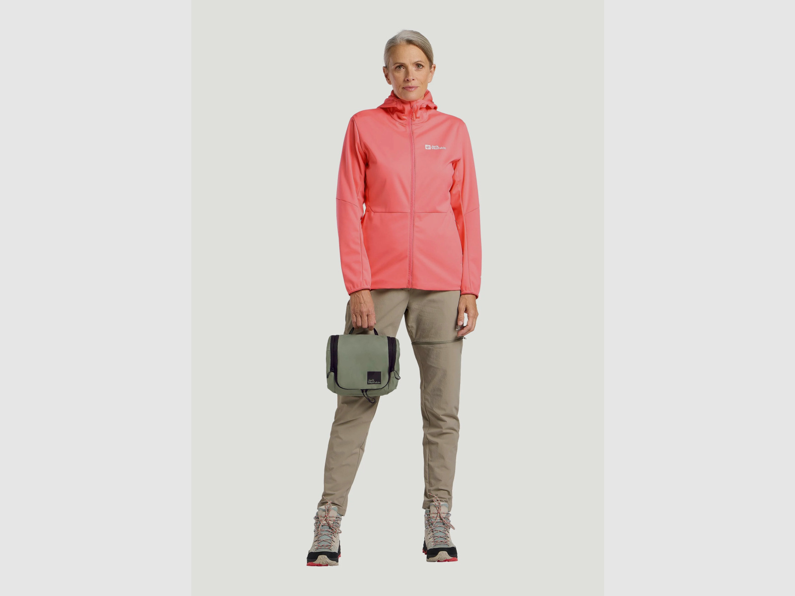 JACK WOLFSKIN Wandermood Washbag Kulturbeutel zum aufhängen Mint Leaf