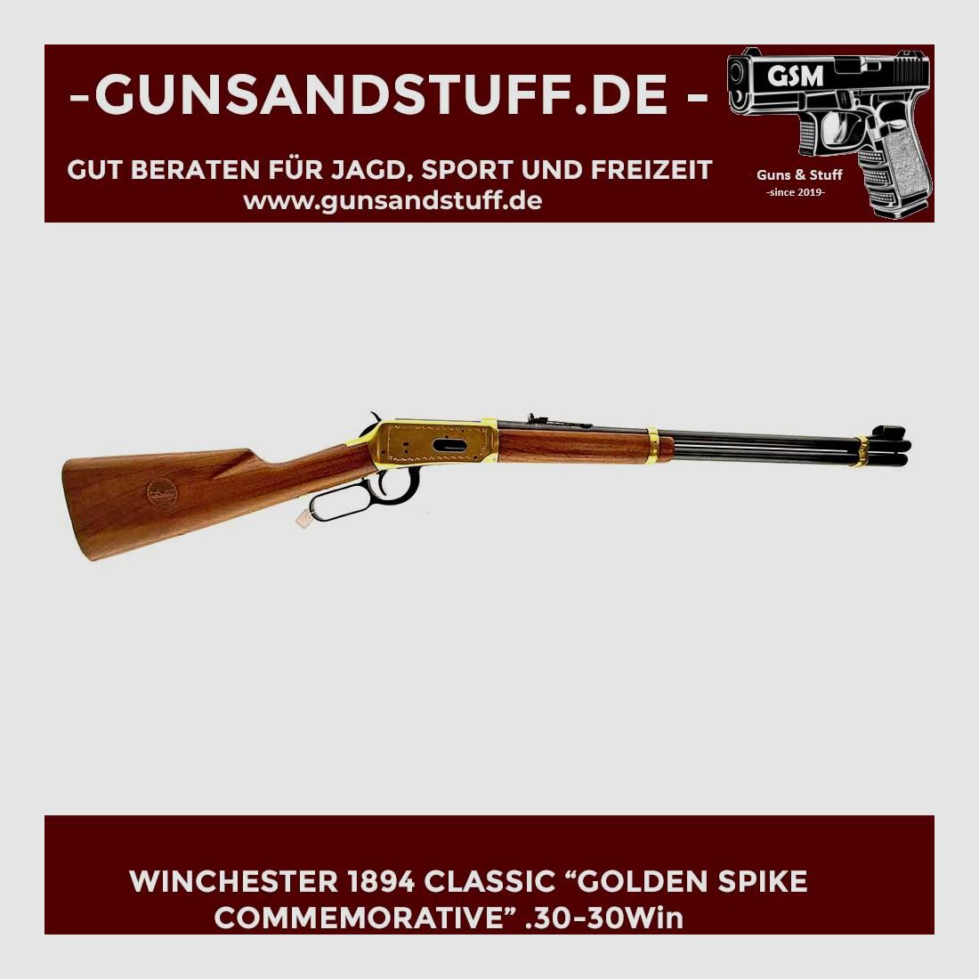WINCHESTER 1894 CLASSIC “GOLDEN SPIKE COMMEMORATIVE” .30-30Win, immagine 2 di 3