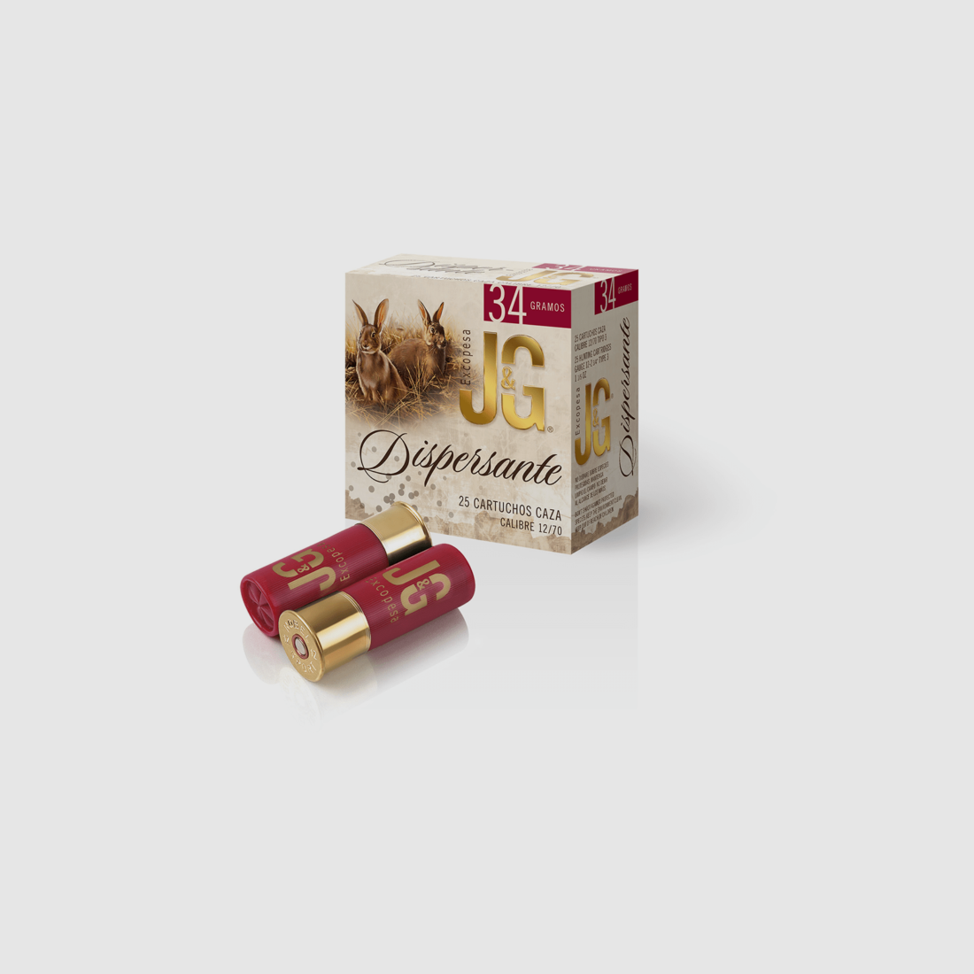 Cartucho J&G Esp. Caza Dispersante 34g
