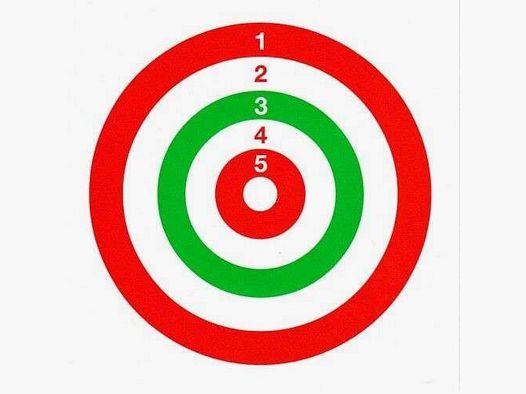 Bersaglio Carta 14×14 Tricolore