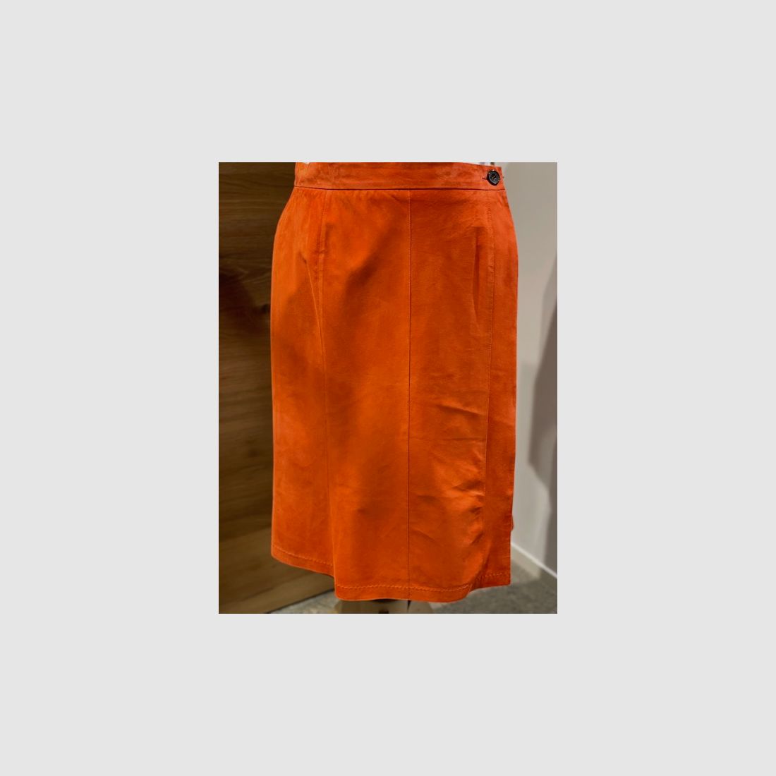 Habsburg Damen Lederrock in Orange