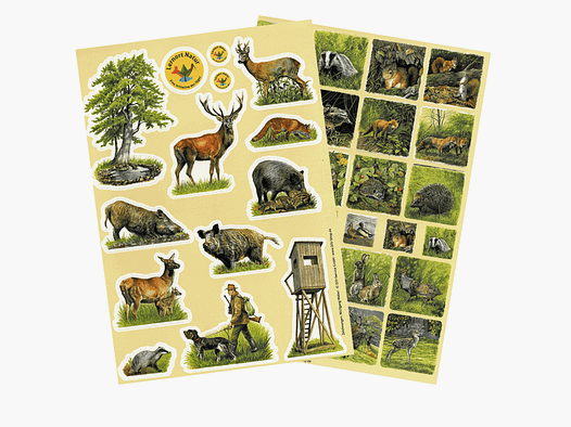 Learning Place Nature Sticker Sheets Wild Animals