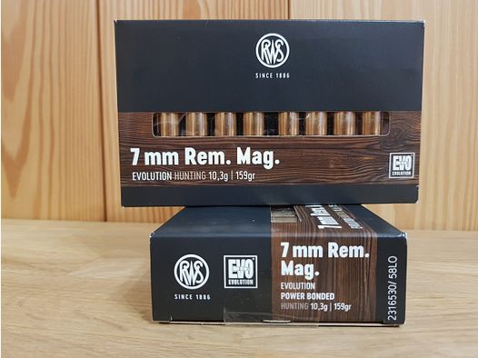 RWS AMMUNITION CAL. 7MM REM. MAG. EVOLUTION 159 GR.