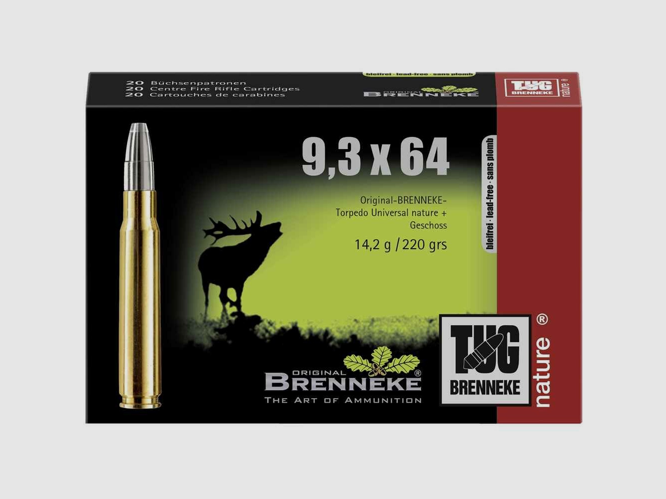9,3x64 TUG nature+ 14,2g/220grs. Brenneke