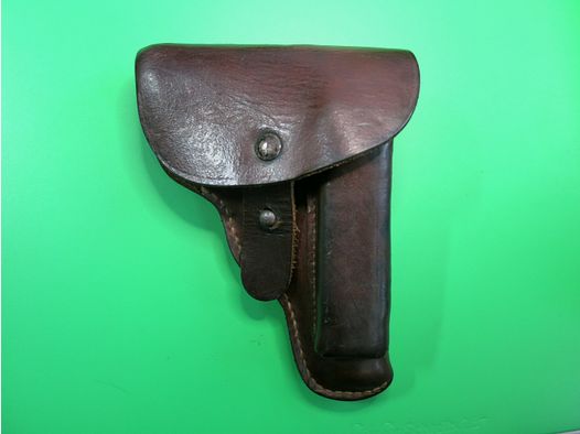 Gürtelholster Brünner Pistole Modell 27 / CZ27 / P27 Pistolentasche 1942 - Original WK2 WaA76