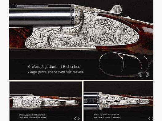 KRIEGHOFF Mehrpreis für Neuwaffe Gravur: Seitenplatte V Optima-Ultra-Classic-Hubertus