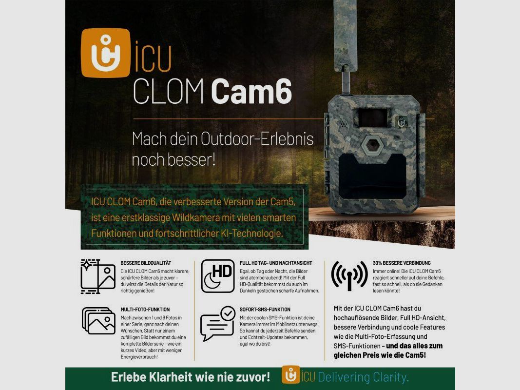 ICUserver CLOM Cam6 Wildkamera inkl. 2000 Gratis Coins