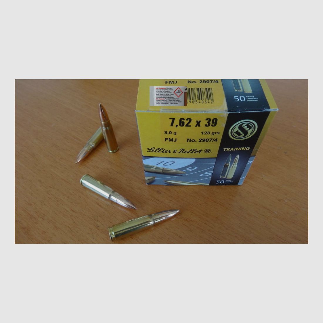 Sellier & Bellot 50 Patronen:Sellier & Bellot, 7,62x39 Messing