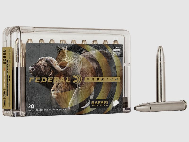 Federal Premium Safari Trophy Bonded Bear Claw .458 Win. Mag. 400GR bonded RN 20 cartridges