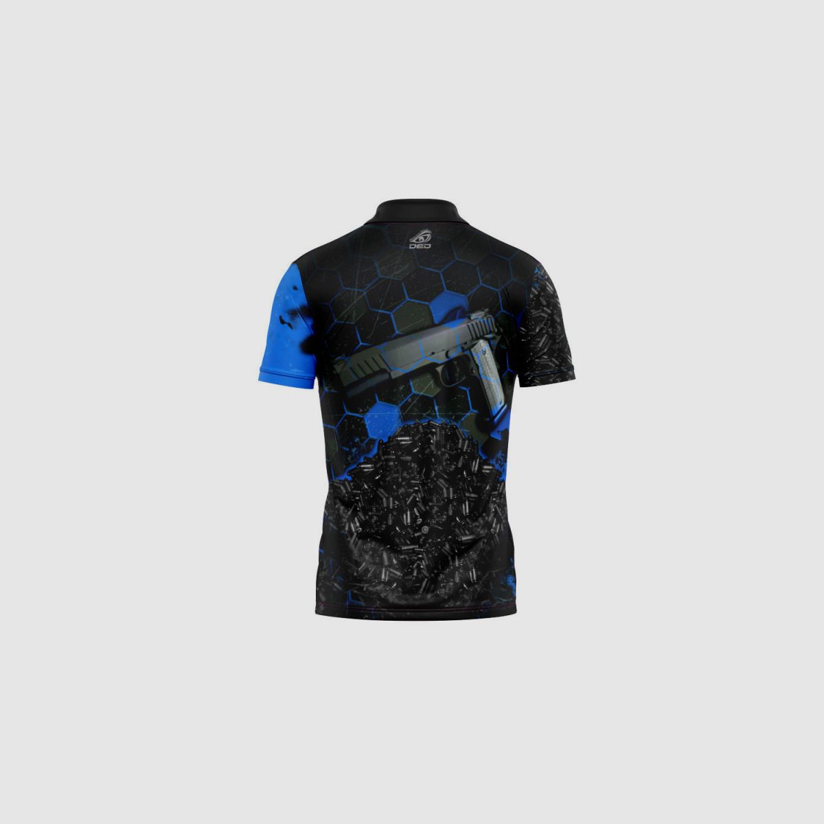 DED 1911 Competition Blau T-Shirt, Größe: S, Benutzerdefinierter Name: Mit Benutzerdefiniertem Namen, Kleidungstyp: Damen, Bild 2 von 3