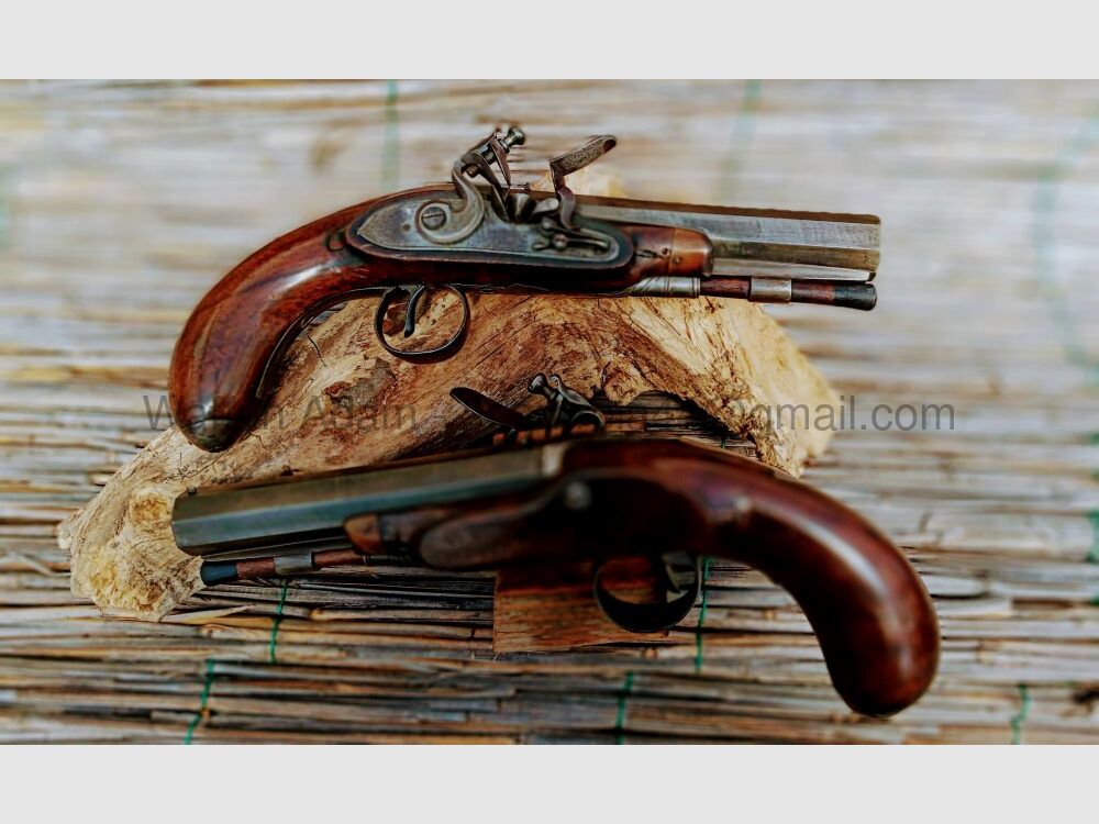 Nicholas Clarke, 35 Chapel Street, Dublin / Irland Steinschloss- Pistolenpaar um 1800