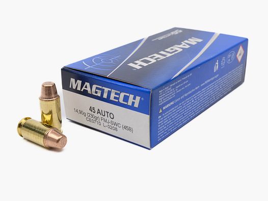 MAGTECH .45 ACP FMJ Semi WadCutter 230grs.