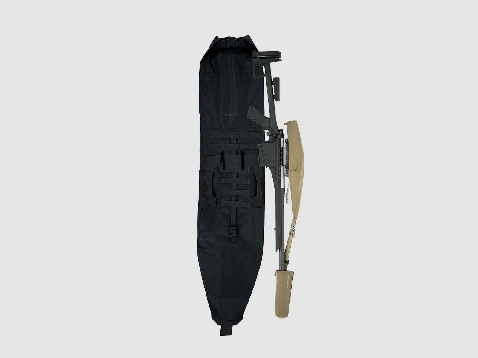 Eberlestock rifle case including scope and muzzle protection