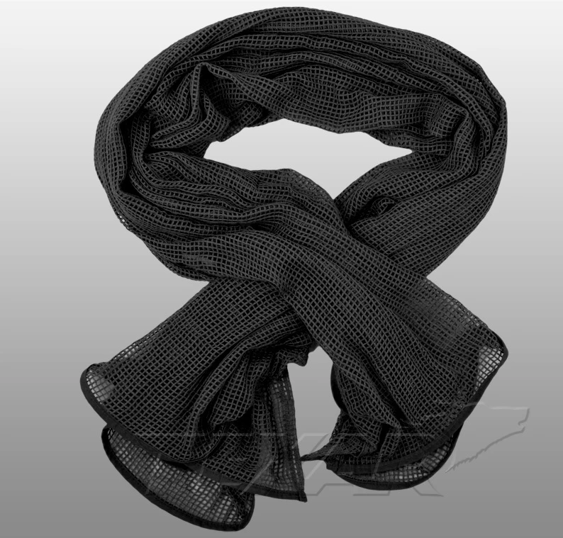 Black Texar camouflage sniper scarf, tactical