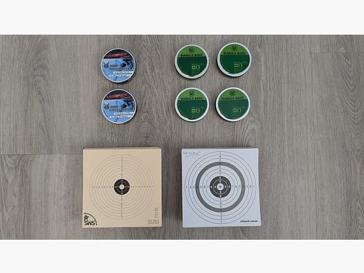 200 pcs. target sheets and 3000 pcs. diabolo pellets for air guns