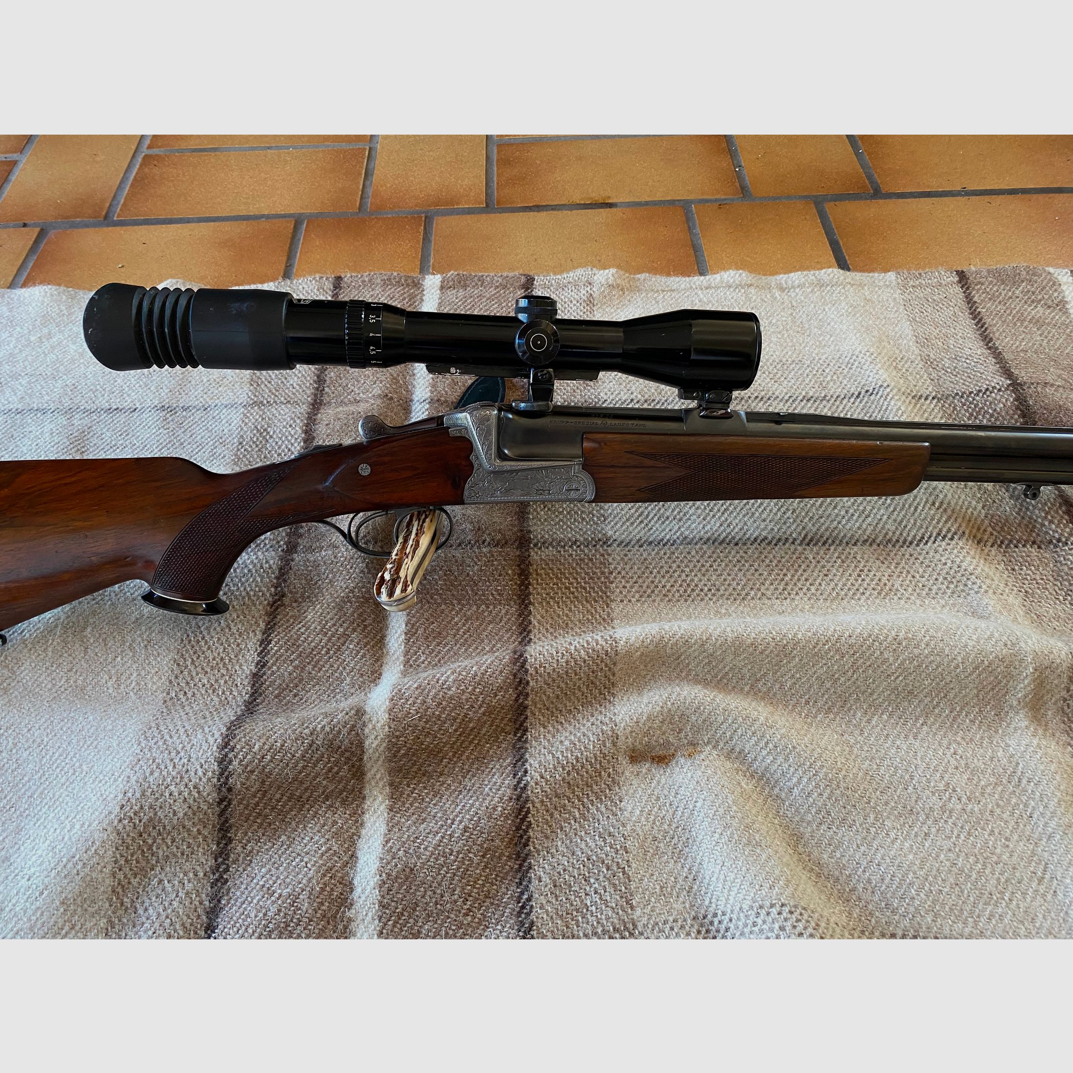 Sauer&Sohn Modell 54 Schrankwaffe mit Glas und Einstecklauf