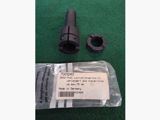 Anschütz Laufverlängerung z.b. Mod. 600 601 602 Visierverlängerung bis 70mm Luftgewehr LG Match Visier Korn Diopter